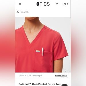 Figs Pride Catarina Top Small Brand New Hibiscus Pride